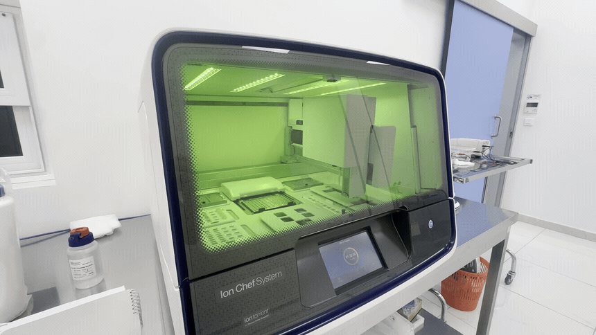 Séquençage génétique (Ion Chef) au laboratoire El Mawloud